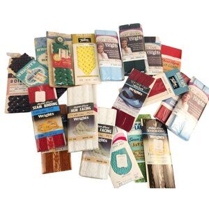 Vintage Lot Of Sewing Trims Wrights Rick Rack Bias Tape Folded Braid Hem Tape Qu